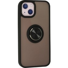 Epilons Newface Iphone 15 Kılıf Montreal Yüzüklü Silikon Kapak - Siyah