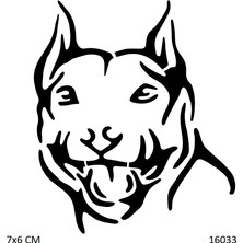 Airbrush Tattoo Gülen Köpek Yapışkanlı Stencil Süsleme ve Boyama Kalıbı