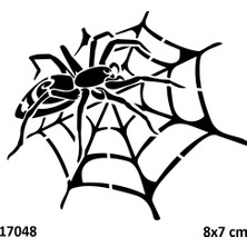 Airbrush Tattoo Örümcek Yapışkanlı Stencil Süsleme ve Boyama Kalıbı Stencil Kalıp