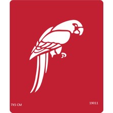 Airbrush Tattoo Papağan Yapışkanlı Stencil Süsleme ve Boyama Kalıbı