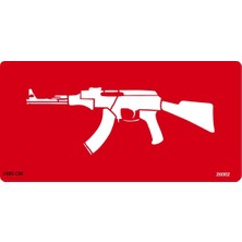 Airbrush Tattoo Büyük Keleş Silah Yapışkanlı Stencil Süsleme ve Boyama Kalıbı