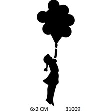 Airbrush Tattoo Uçan Balonlar Yapışkanlı Stencil Süsleme ve Boyama Kalıbı