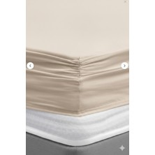 Bedline Fitted Penye Çarşaf 160*200+30 cm Krem