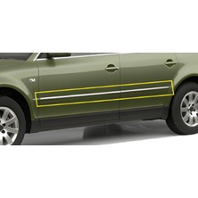 Universal Volkswagen Uyumlu Passat 3b Sd/sw 1998-2005 Yan Kapı Çıtası 4 Prç. Paslanmaz Çelik