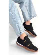 Shoegar Tunga Siyah Süet Cırt Cırtlı Spor Ayakkabı