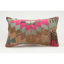 Kilim Wholesale El Yapımı Kilimden Yapılmış Vintage Kırlent Kılıfı, Yün, 30X50 cm
