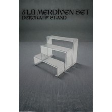 Onur Pleksi 3'lü Ayakkabı, Kozmetik Standı, Çok Amaçlı Sergileme Seti, Farklı Renk Seçenekleri, Renkli