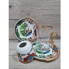 Konyax Hybrid 66 Kişilik 18 Parça Türk Kahve ve Çay Takımı