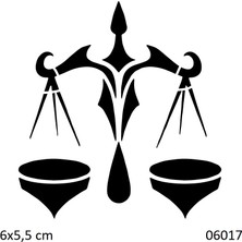 Airbrush Tattoo Terazi Yapışkanlı Stencil Süsleme ve Boyama Kalıbı