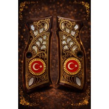 Cz 75 A B Serisi Canik 55 16 Lı Çek Işlemeli Sedef Kakma Kabze