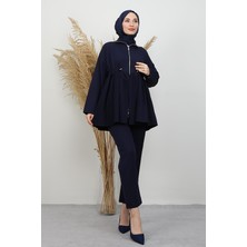 Ayben Içlik Detay Takım Lacivert