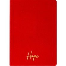 Kum Yayınevi Hope Defter - Keten Sert Kapak - Kareli 192 Sayfa – 15X21,3CM - Kırmızı