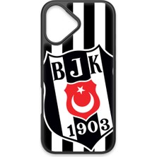 iPhone 17 Uyumlu Beşiktaş Büyük Arma Cam Lisanslı Telefon Kılıfı