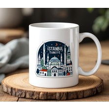 BB Design Istanbul Tasarımlı Beyaz Seramik Baskılı Kupa Bardak 330 ml