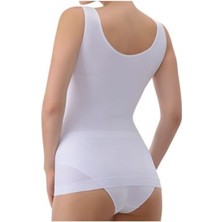 İlkyaz Fashion Ieg™ Beyaz Kadın Dikişsiz Atlet Korse - 776
