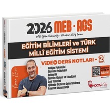 Anla Kazan Yayınları Yeni Ags - Hoca Kafası 2026 Meb-Ags Eğitim Bilimleri ve Türk Milli Eğitim Sistemi Video Ders Notları-2 - Ömer Ekici Hoca Kafası Yayınları