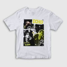 Presmono Unisex Çocuk Beyaz Loud Echo Kim Seok Jin Bts T-Shirt