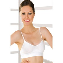 İlkyaz Fashion Ieg™ Beyaz Lcralı Büstiyer Sütyen Korse - 720