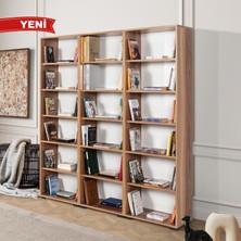EVMO Home 8323 Evm Kitaplık , Kapaksız , 18 Bölmeli , 15 Raflı , Söğüt