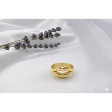 Nora Dudak Form Ayarlanabilir Yüzük Gold