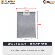 Hgnm E-Trading 81476048 - Teka Davlumbaz Aspiratör Filtresi 320X235MM Db-60, DB-60INOX, DB60, Dbdı-90 B7