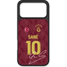 iPhone 17 Pro Uyumlu Galatasaray Leroy Sane 3. Forma Imzalı Cam Lisanslı Telefon Kılıfı