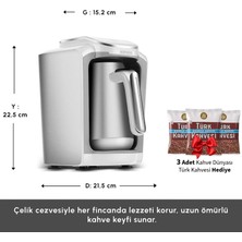 Karaca Dayanıklı Çelik Cezve Teknolojisi Türk Kahve Makinesi Beyaz Hatır Neo Inox