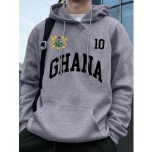 Ghana Emblem Letter Printing Hoodie Mens Winter Fleece Warm Pullover Jogging Pocket Sweatshir