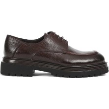 Celal Gültekin Erkek Kahverengi Bağcıklı Kalın Tabanlı Deri Ayakkabı