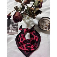 Trend Dokunuş Kadınlar Gününe Özel Fuşya Leopar desenli Fular