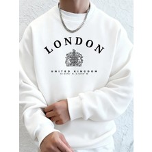 Londra Ingiltere Kraliyet Rozeti Baskı Erkekler Kapüşonlular Sonbahar Polar Sıcak Tişörtü Rah