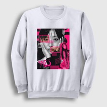 Presmono Unisex Beyaz Poster Yves K-Pop Loona Sweatshirt