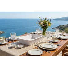 Melamin Zeytinyağlık & Sosluk Sunum Küveti (45X24 Cm) - Beyaz