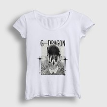 Presmono Kadın Beyaz Rings G-Dragon T-Shirt