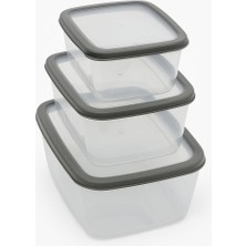 Braventa Collection Suwors 3’lü Sızdırmaz Saklama Kabı Seti | 1600ML + 2800ML + 4600ML | Şeffaf Plastik Yemek Kabı | Gıd