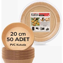 Hype Store Kanji 50 Adet Air Fryer Pişirme Kağıdı 20 cm – Tek Kullanımlık, Yapışmaz, Yağ Geçirmez, Yuvarlak Tab