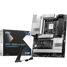 Hype Store Msı Pro Z890-A Wıfı Soket 1851 Ddr5 9200MHZ(OC) USB 20GBPS 4xm.2 2xtb4 HDMI 2x Dp 5g Lan Wıfı 7 Atx