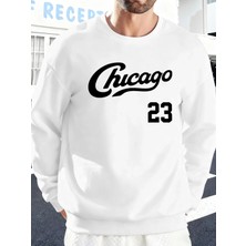 Chicago Number 23 Baskı Spor Temelleri Sokak Giyimi Erkek Günlük Moda Kazak Büyük Beden Bol K