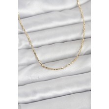 Callerrons Accessories cm 14K Gold Renk Zincirli 60 cm Kadın Kolye - EBJ260207W39404