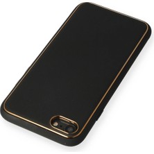 Olinea Newface Iphone 7 Kılıf Coco Deri Silikon Kapak - Siyah