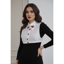 Mirach Mırach Atelier Nakışlı Kadın Takma Gömlek Yakası Amour Sınırlı Üretim