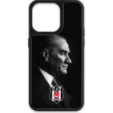 iPhone 13 Pro Uyumlu Beşiktaş Büyük Atatürk Cam Lisanslı Telefon Kılıfı