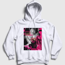Presmono Unisex Beyaz Poster Yves K-Pop Loona Kapüşonlu Sweatshirt
