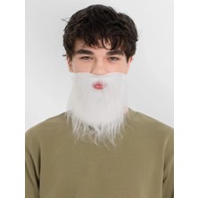 Shoplet Buğz Beyaz Kırçıllı Takma Sakal Çocuk Yetişkin