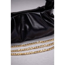 World Star Kadın El ve Omuz Çantası Suni Deri Materyal ile Altın Zincir Askılı Modern Tasarım