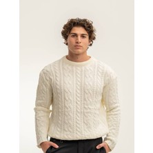 Erkek Örgü Desenli Triko Kazak