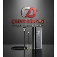 Çadır Dünyası 150 Psı Taşınabilir Dijital Kompresör - 6000MAH Bataryalı Kablosuz Pompa