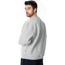 Erkek Sıfır Yaka Basic Sweatshirt