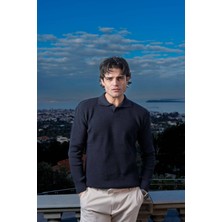 Erkek Basic Polo Yaka Triko Kazak