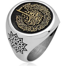 Fumeyabi Gümüş Arapça Nas Suresi Yazılı Erkek Yüzük